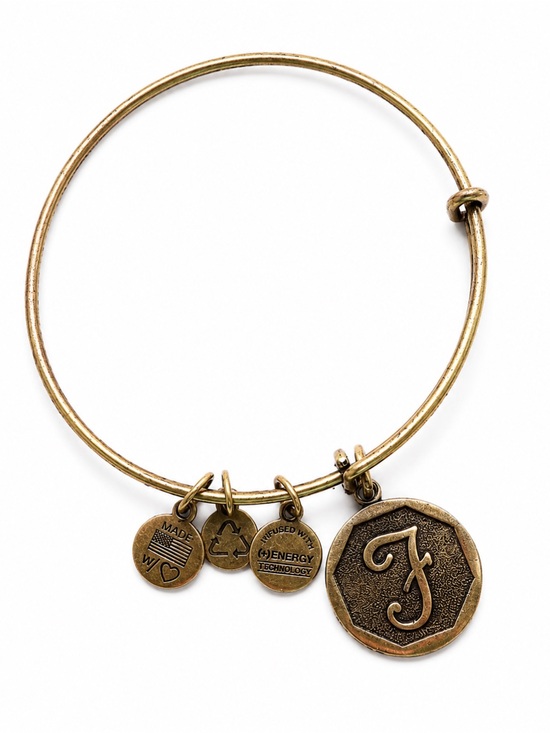 Alex and Ani Jewelry - Alex and Ani Gold Initial F Charm Bangle Bracelet
